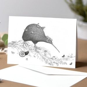 Card - Walking with Aroha - Brown Kiwi