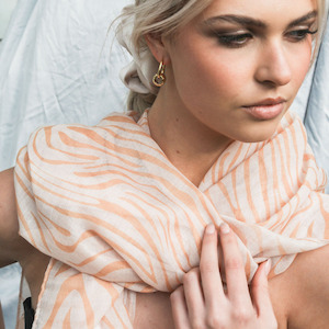 Scarf - Bronze Zebra Print