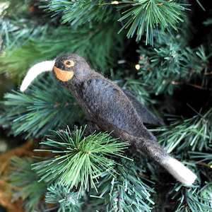 Felt Animals: Huia NZ Native Bird - Hand Felted