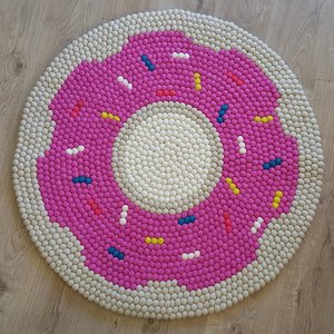 Nursery And Home: Donut Felt Ball Rug