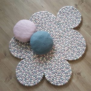 Nursery And Home: Cloud Felt Ball Rug