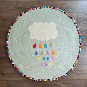 Rainbow Rain Felt Rug