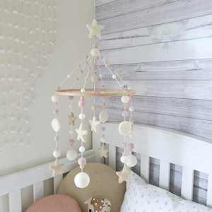 Contemporary Mobiles: Blushing Baby Contemporary Mobile