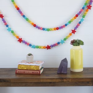 Garlands: Bright Rainbow Felt Garlands