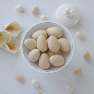 Easter: Felt Easter Egg Cream - Set of 3