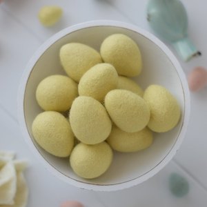Felt Easter Egg Lemon - Set of 3