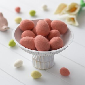 Felt Easter Egg Coral - Set of 3