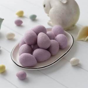 Easter: Felt Easter Egg Lavender - Set of 3