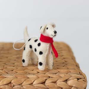 Christmas: Felt Dog Ornament - Dalmatian