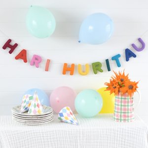 Garlands: Rainbow Hari Huritau Felt Banner