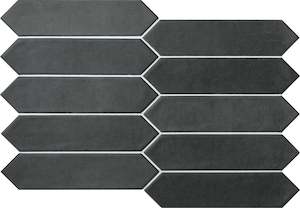 Size 6x26: Picket Contemporary Obsidian - SQM