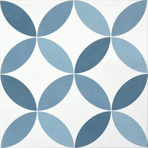 Decotative Look Tiles: Hampton Dec Steel Blue 200x200 (Clearance)