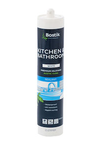 Products: BOSTIK KITCHEN & BATHROOM WHITE SILICONE - Tile Trends
