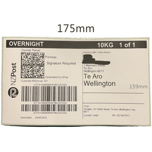 Courier Shipping Labels for Bixolon, Zebra, TSC, Honeywell Label Printers NZ 102X175mm