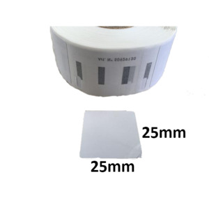 Labels: 25x25mm Dymo Compat Barcode Labels 1" X 1" Square S0929120 750 Labels