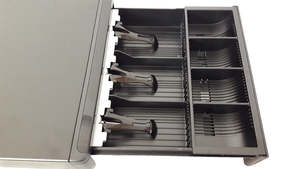 Bustle Pos Hardware: 330mm Wide Cash Draw - compact with plastic exterior