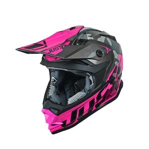 Just1: JUST1 J32 Swat Camo Pink Helmet