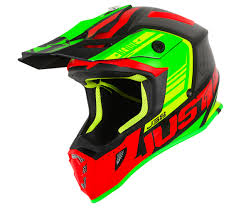 Just1: JUST1 J38 Blade MX Helmet - Red/Lime/Black Matt