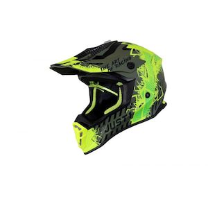 Just1: JUST1 J38 Mask MX Helmet - Yellow/Black/Green