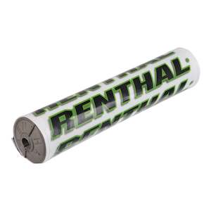 Bar Pads: Renthal SX Handlebar Pad (10in) - White /Green