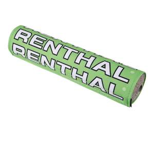 Bar Pads: Renthal SX Handlebar Pad 10in - Green / White Retro