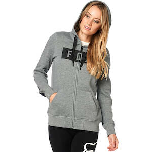 FOX WOMENS SOLO ZIP FLEECE HOODY [HEATHER GRAPHITE]