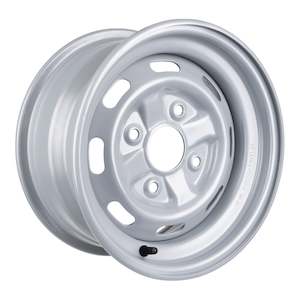 Wheels Rims: Whites ATV/UTV Steel Rim 12x6 Honda Front 4/110 +25 - Silver
