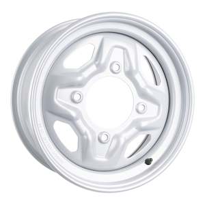 Wheels Rims: Whites ATV/UTV Steel Rim 14x6 Polaris Front 4/156 +40.2 - Silver