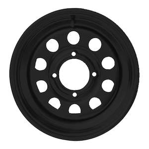 Wheels Rims: Whites ATV/UTV Steel Rim 14x6 Can-Am Front 4/137 +13 - Black