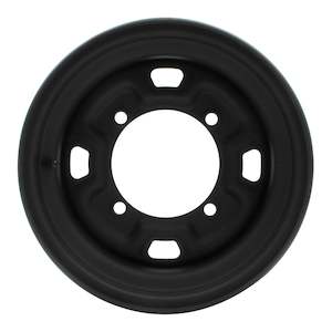 Wheels Rims: Whites ATV/UTV Steel Rim 12x7 Polaris Front & Rear 4/156 +12.7 - Black