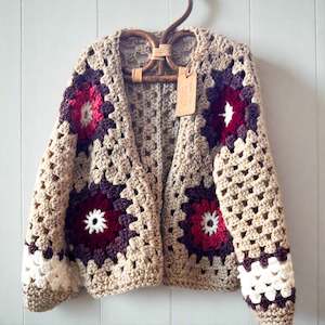 Products: Crochet Flower Cardi - Beige