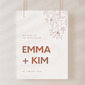 Kim Wedding Invitations: Kim - Wedding Welcome Sign
