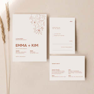 Kim - Wedding Invitation Cards Set of 3