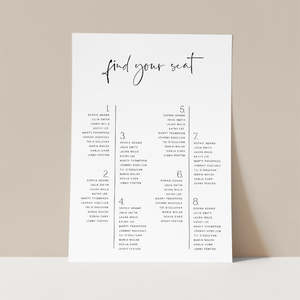 Kristabelle Wedding Invitations: Kristabelle - Wedding Seating Chart