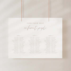 Carmen Wedding Invitations: Carmen - Wedding Seating Chart