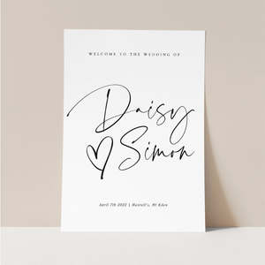 Daisy Wedding Invitations: Daisy - Wedding Welcome Sign