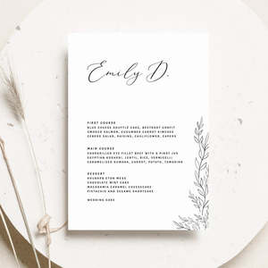 Clara Wedding Invitations: Clara - Wedding Menu Cards