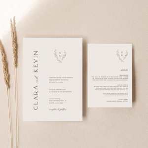 Clara Wedding Invitations: Clara - Wedding Invitation Set of 2 Cards