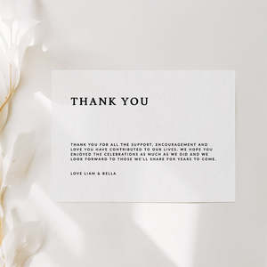 Bella Wedding Invitations: Bella - Thank You Cards