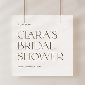 Bridal Shower Welcome Sign: Minimalist Bridal Shower Welcome Sign Template