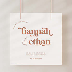 Retro Wedding Welcome Sign