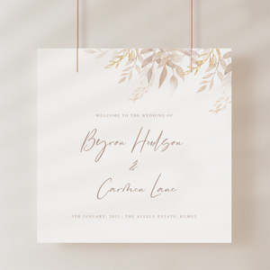 Wedding Welcome Sign: Boho Wedding Welcome Sign Template