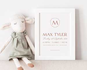 Birth Announcement Cards: Newborn Announcement Card Without Photo