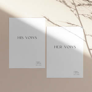 Wedding Vow Books: Minimalist Wedding Vow Book Template