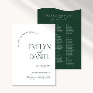 Evelyn Wedding Invitations: Evelyn - Wedding Signage Package
