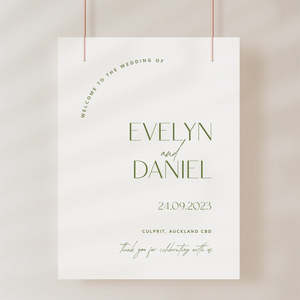 Evelyn Wedding Invitations: Evelyn - Wedding Welcome Sign