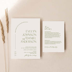 Evelyn Wedding Invitations: Evelyn Wedding Invitations - Set of 2