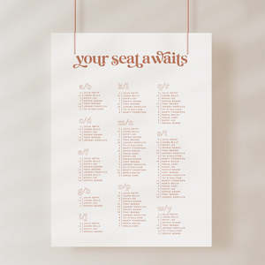 Hannah Wedding Invitations: Hannah - Wedding Seating Chart