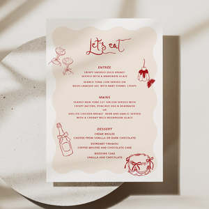 Georgie Wedding Invitations: Georgie - Wedding Menu Cards