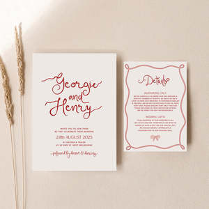 Georgie Wedding Invitations: Georgie - Wedding Invitation Cards Set of 2